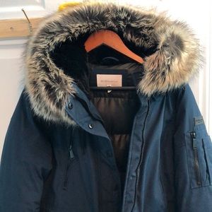 BCBGeneration
Faux-Fur-Trim Hooded Parka
